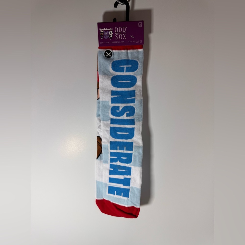 Socks Vee Friends Odd Sox Men’s Unisex 8-12 Cowboy Novelty White, Brown, Red New - Picture 2 of 4